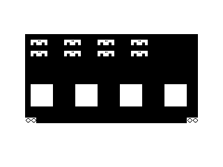 1K ZX80 Space Intruders Screenshot