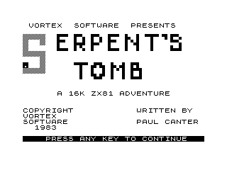 Serpents Tomb Screenshot