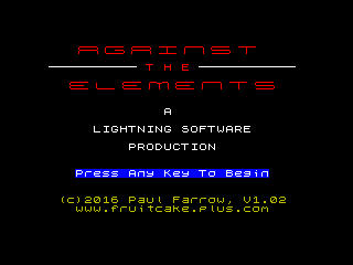 Against The Elements Title Screenshot